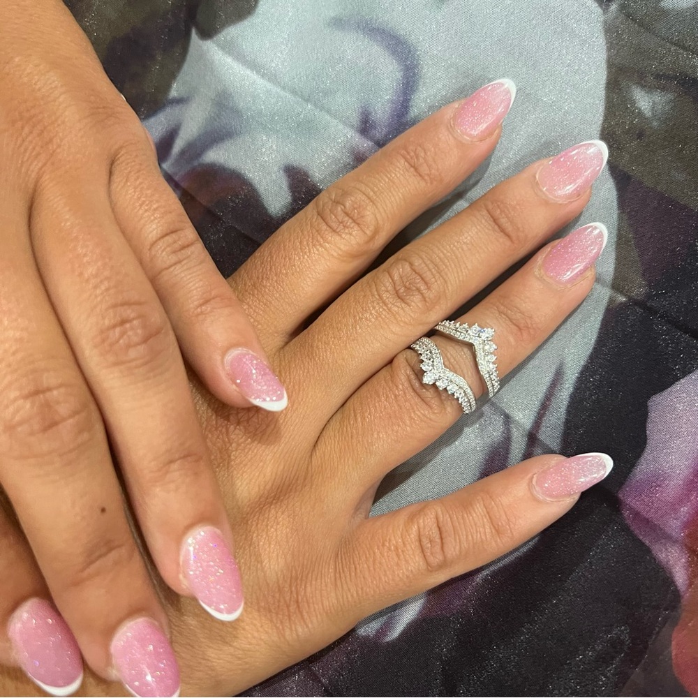 New Cubic Zirconia Double Crown Ring 💍 Size 5 Diamond Crowns - Picture 6 of 6